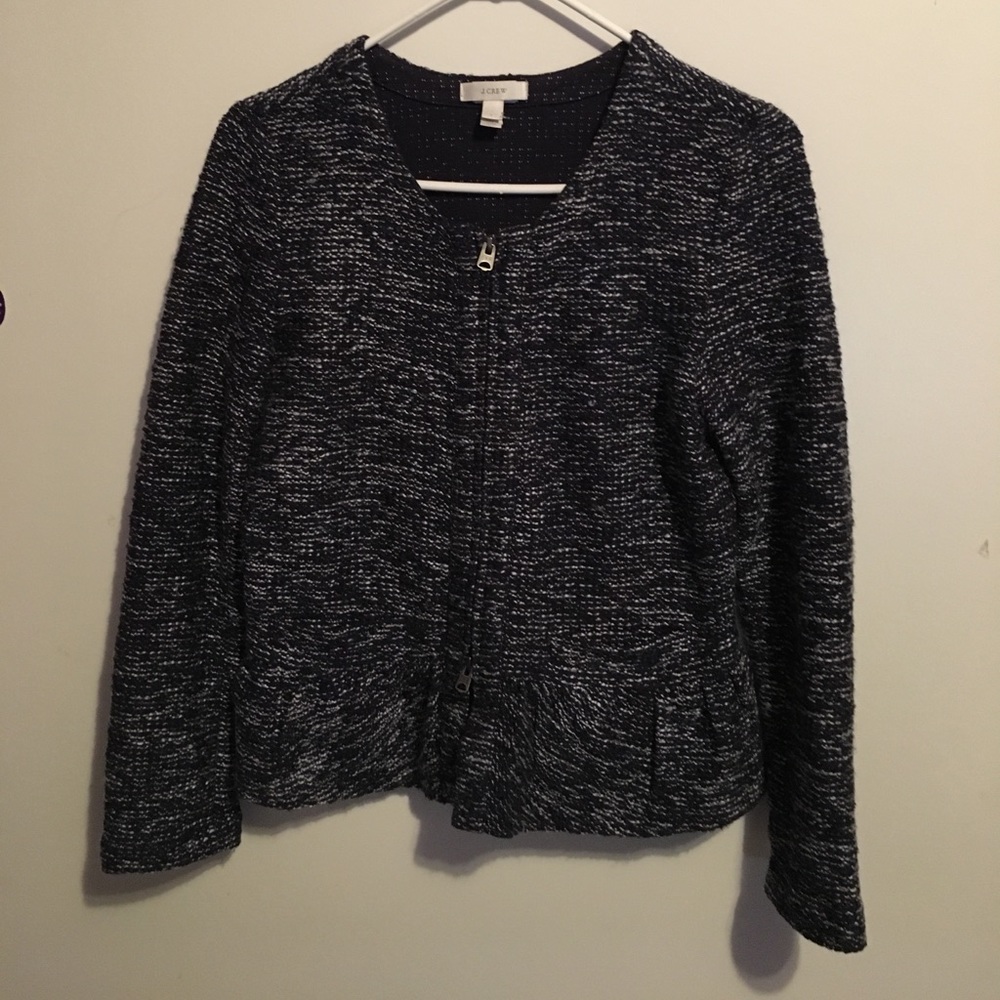 J crew Tweed peplum sweater/Jacket